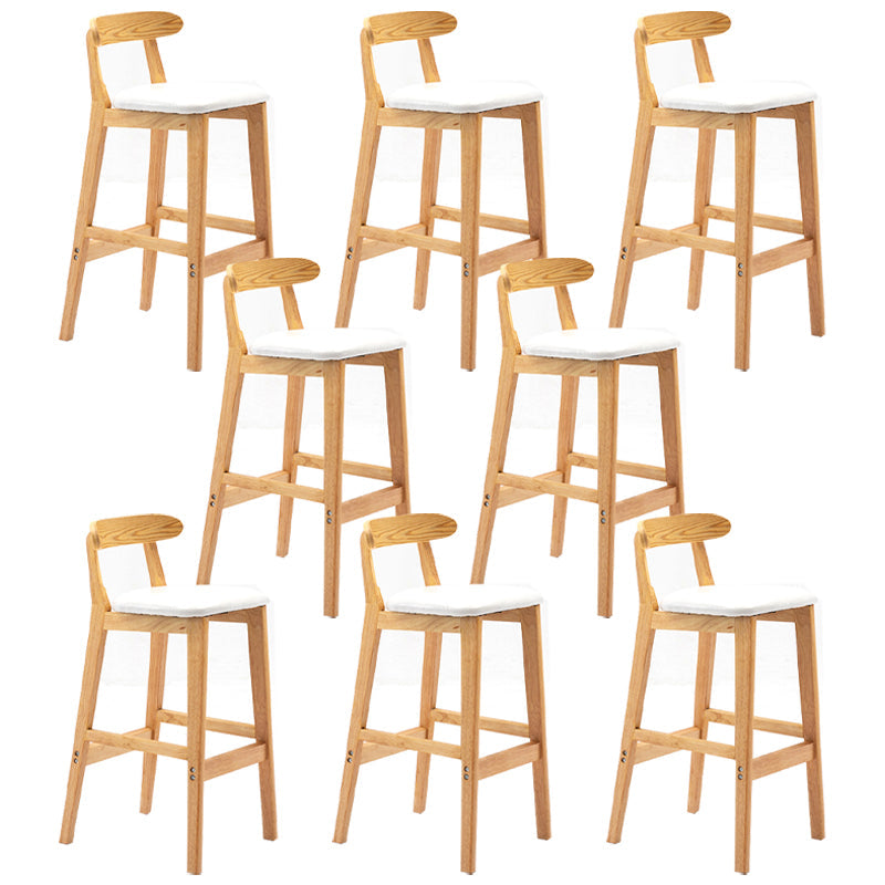 Moderner Tresenhocker ohne Armlehnen, Gummiholz, Café-Barhocker mit Sitz und Pedal