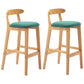 Moderner Tresenhocker ohne Armlehnen, Gummiholz, Café-Barhocker mit Sitz und Pedal