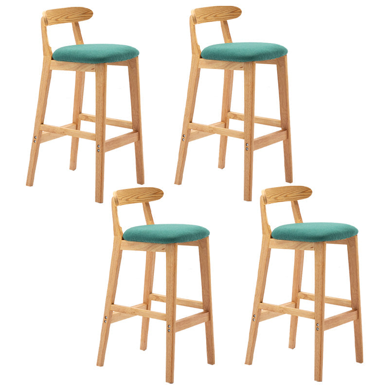 Moderner Tresenhocker ohne Armlehnen, Gummiholz, Café-Barhocker mit Sitz und Pedal