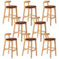 Moderner Tresenhocker ohne Armlehnen, Gummiholz, Café-Barhocker mit Sitz und Pedal