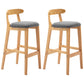 Moderner Tresenhocker ohne Armlehnen, Gummiholz, Café-Barhocker mit Sitz und Pedal
