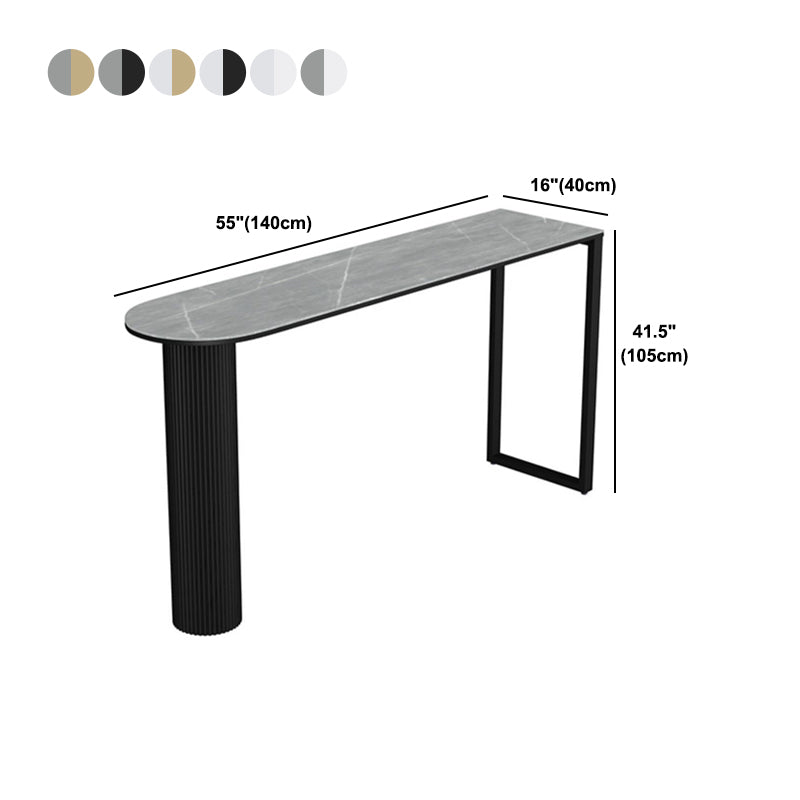 Stone Bar Esstisch Glam Style Bar Tisch mit doppelter Sockel für Esszimmer Küche