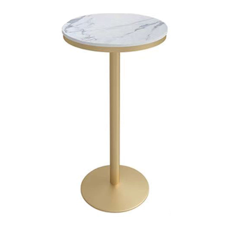 Mesa de comedor de piedra para Bar, mesa redonda Glam con pedestal para tienda de té con leche y cafetería