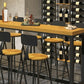 Rectangular Pine Wood Top Bistro Table Industrial Bar Table with Metal Trestle Base Clearhalo 'Bar Furniture' 'Bar Tables' 'bar_tables' 'furn' 'furn_bar_tables' 'Furniture' 'Kitchen & Dining Furniture' 5699877