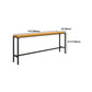Rectangular Pine Wood Top Bistro Table Industrial Bar Table with Metal Trestle Base Clearhalo 'Bar Furniture' 'Bar Tables' 'bar_tables' 'furn' 'furn_bar_tables' 'Furniture' 'Kitchen & Dining Furniture' 5699889