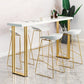 White Wood Table Rectangle Contemporary with Metal Base Cocktail Table with Base