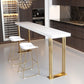 White Wood Table Rectangle Contemporary with Metal Base Cocktail Table with Base