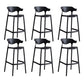 Contemporary Plastic Low Back Counter Stool Plastic Furniture in Matte Finish for Indoor Black 6 Piece Set Clearhalo 'Bar Furniture' 'Bar Stools' 'bar_stools' 'furn' 'furn_bar_stools' 'Furniture' 'Kitchen & Dining Furniture' 5700360