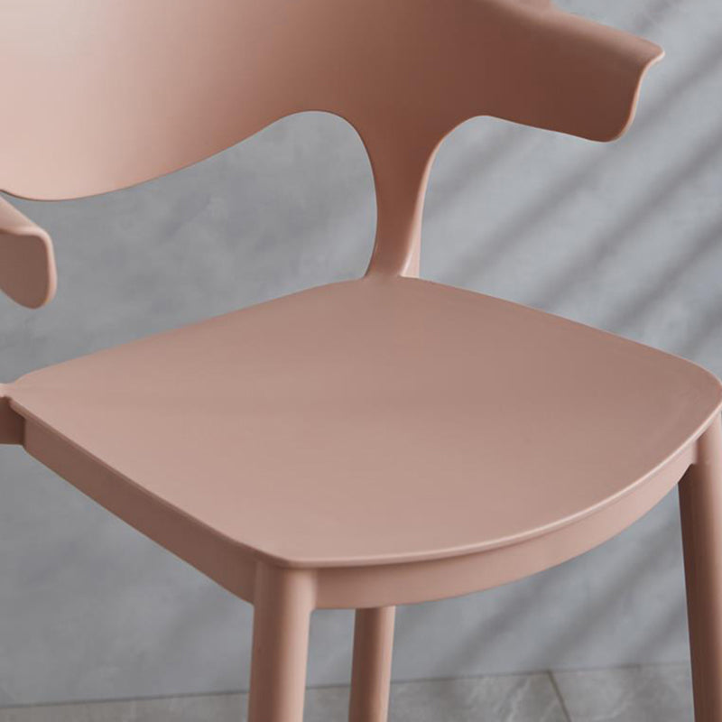 Contemporary Plastic Low Back Counter Stool Plastic Furniture in Matte Finish for Indoor Clearhalo 'Bar Furniture' 'Bar Stools' 'bar_stools' 'furn' 'furn_bar_stools' 'Furniture' 'Kitchen & Dining Furniture' 5700363