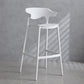 Contemporary Plastic Low Back Counter Stool Plastic Furniture in Matte Finish for Indoor White 1 Piece Clearhalo 'Bar Furniture' 'Bar Stools' 'bar_stools' 'furn' 'furn_bar_stools' 'Furniture' 'Kitchen & Dining Furniture' 5700364