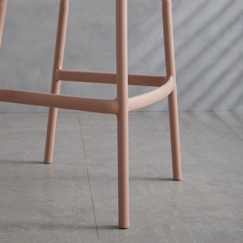 Contemporary Plastic Low Back Counter Stool Plastic Furniture in Matte Finish for Indoor Clearhalo 'Bar Furniture' 'Bar Stools' 'bar_stools' 'furn' 'furn_bar_stools' 'Furniture' 'Kitchen & Dining Furniture' 5700368