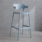 Contemporary Plastic Low Back Counter Stool Plastic Furniture in Matte Finish for Indoor Light Blue 1 Piece Clearhalo 'Bar Furniture' 'Bar Stools' 'bar_stools' 'furn' 'furn_bar_stools' 'Furniture' 'Kitchen & Dining Furniture' 5700374