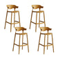 Contemporary Plastic Low Back Counter Stool Plastic Furniture in Matte Finish for Indoor Ginger 4 Piece Set Clearhalo 'Bar Furniture' 'Bar Stools' 'bar_stools' 'furn' 'furn_bar_stools' 'Furniture' 'Kitchen & Dining Furniture' 5700385