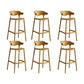 Contemporary Plastic Low Back Counter Stool Plastic Furniture in Matte Finish for Indoor Ginger 6 Piece Set Clearhalo 'Bar Furniture' 'Bar Stools' 'bar_stools' 'furn' 'furn_bar_stools' 'Furniture' 'Kitchen & Dining Furniture' 5700386