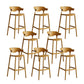 Contemporary Plastic Low Back Counter Stool Plastic Furniture in Matte Finish for Indoor Ginger 8 Piece Set Clearhalo 'Bar Furniture' 'Bar Stools' 'bar_stools' 'furn' 'furn_bar_stools' 'Furniture' 'Kitchen & Dining Furniture' 5700387