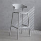 Contemporary Plastic Low Back Counter Stool Plastic Furniture in Matte Finish for Indoor Light Gray 1 Piece Clearhalo 'Bar Furniture' 'Bar Stools' 'bar_stools' 'furn' 'furn_bar_stools' 'Furniture' 'Kitchen & Dining Furniture' 5700388