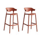 Contemporary Plastic Low Back Counter Stool Plastic Furniture in Matte Finish for Indoor Orange Red 2 Piece Set Clearhalo 'Bar Furniture' 'Bar Stools' 'bar_stools' 'furn' 'furn_bar_stools' 'Furniture' 'Kitchen & Dining Furniture' 5700399