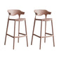 Contemporary Plastic Low Back Counter Stool Plastic Furniture in Matte Finish for Indoor Pink 2 Piece Set Clearhalo 'Bar Furniture' 'Bar Stools' 'bar_stools' 'furn' 'furn_bar_stools' 'Furniture' 'Kitchen & Dining Furniture' 5700404