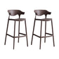 Contemporary Plastic Low Back Counter Stool Plastic Furniture in Matte Finish for Indoor Coffee 2 Piece Set Clearhalo 'Bar Furniture' 'Bar Stools' 'bar_stools' 'furn' 'furn_bar_stools' 'Furniture' 'Kitchen & Dining Furniture' 5700409