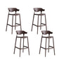 Contemporary Plastic Low Back Counter Stool Plastic Furniture in Matte Finish for Indoor Coffee 4 Piece Set Clearhalo 'Bar Furniture' 'Bar Stools' 'bar_stools' 'furn' 'furn_bar_stools' 'Furniture' 'Kitchen & Dining Furniture' 5700410