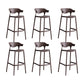 Contemporary Plastic Low Back Counter Stool Plastic Furniture in Matte Finish for Indoor Coffee 6 Piece Set Clearhalo 'Bar Furniture' 'Bar Stools' 'bar_stools' 'furn' 'furn_bar_stools' 'Furniture' 'Kitchen & Dining Furniture' 5700411