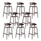 Contemporary Plastic Low Back Counter Stool Plastic Furniture in Matte Finish for Indoor Coffee 8 Piece Set Clearhalo 'Bar Furniture' 'Bar Stools' 'bar_stools' 'furn' 'furn_bar_stools' 'Furniture' 'Kitchen & Dining Furniture' 5700412
