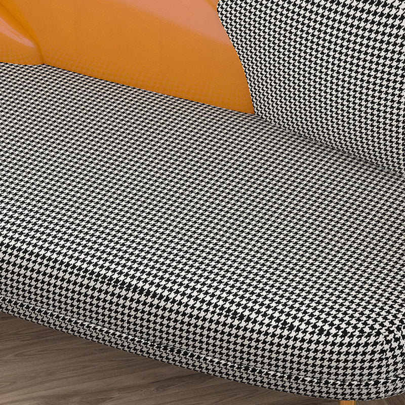 Hedendaagse gebogen bank hellende armbank met opslaglade voor woonkamer