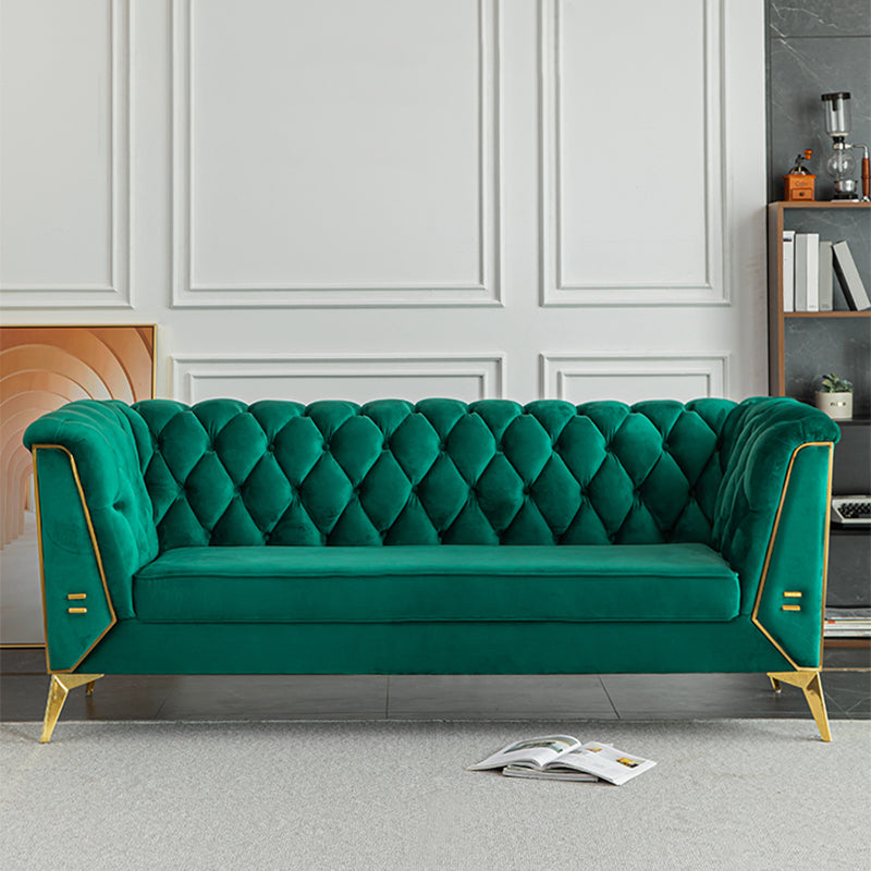 Divano a braccio di smoking da 30,70 "con split-back trapuntato per soggiorno