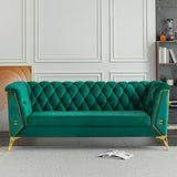 Sofá de brazo de esmoquin de 30.70 "con respaldo dividido con mechones para la sala de estar