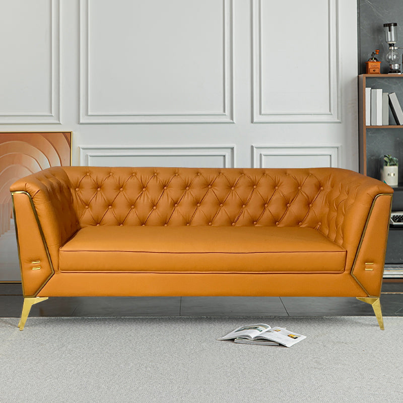 Divano a braccio di smoking da 30,70 "con split-back trapuntato per soggiorno