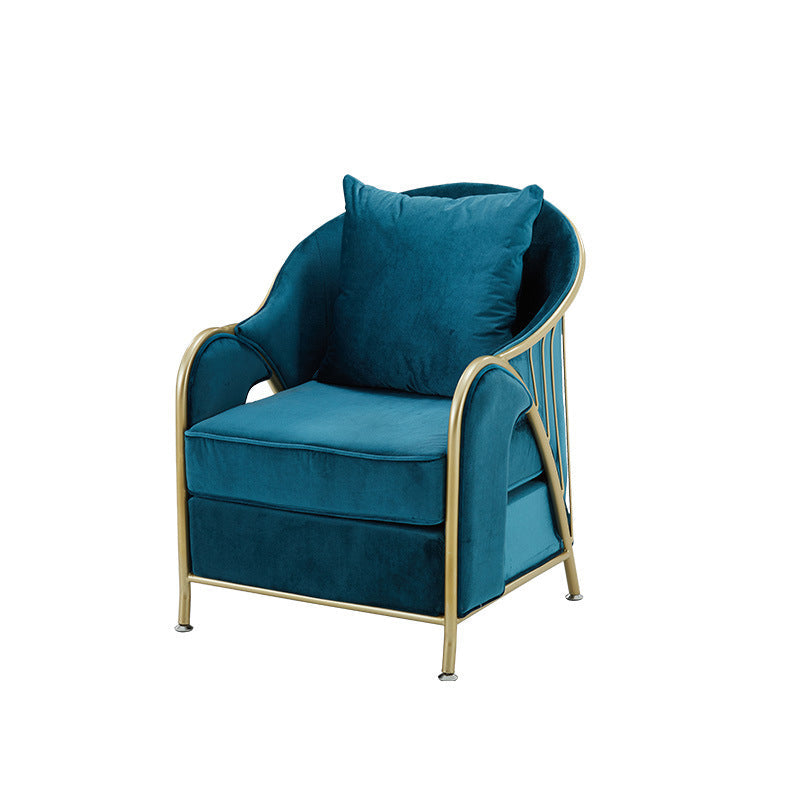 Canapé à bras en pente en velours avec dos serré pour le salon 34,65 "h