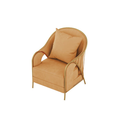 Canapé à bras en pente en velours avec dos serré pour le salon 34,65 "h