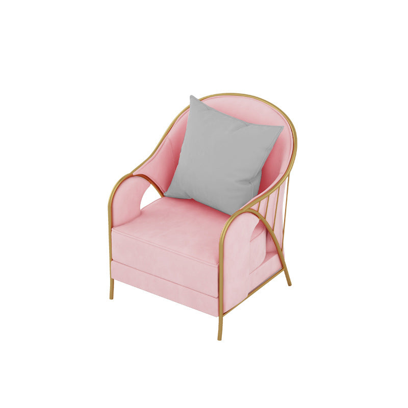 Canapé à bras en pente en velours avec dos serré pour le salon 34,65 "h