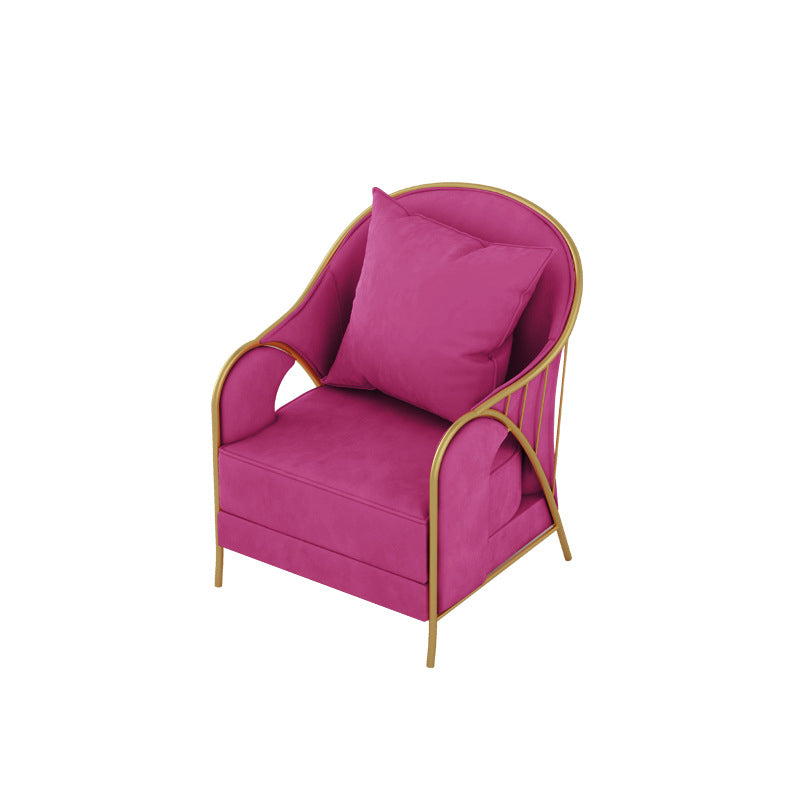 Canapé à bras en pente en velours avec dos serré pour le salon 34,65 "h