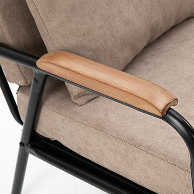 2-Sitzer-Sofa-Quadratarm 29,53 "hoch mit schwarzem Rahmen für Wohnzimmer