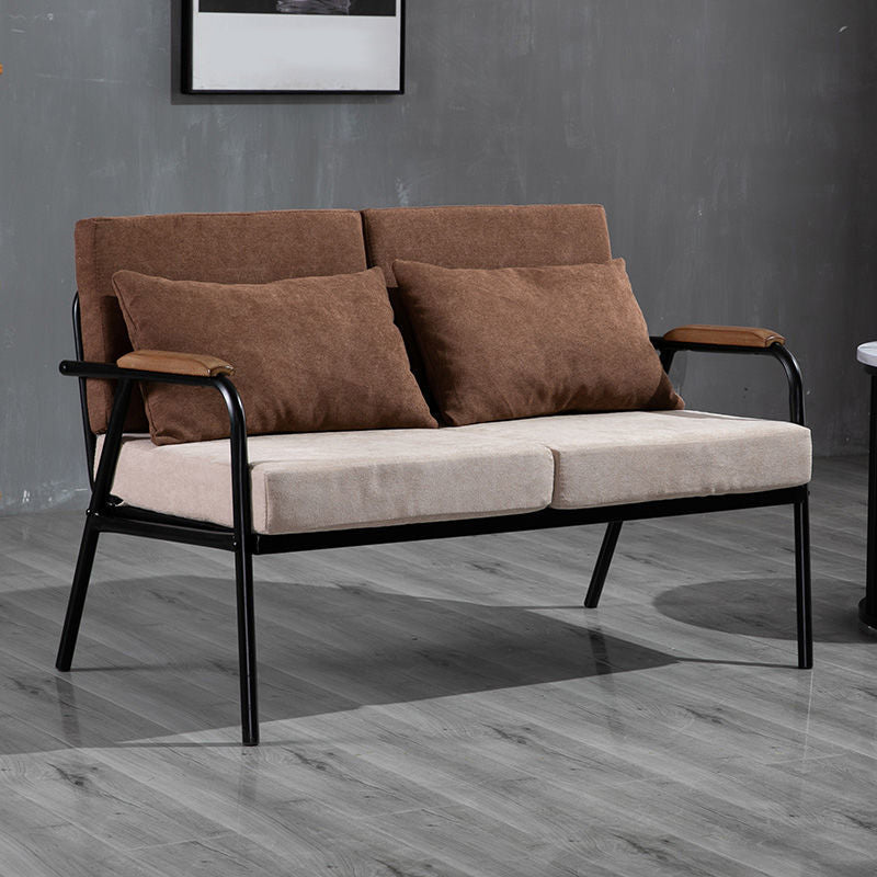 2-Sitzer-Sofa-Quadratarm 29,53 "hoch mit schwarzem Rahmen für Wohnzimmer