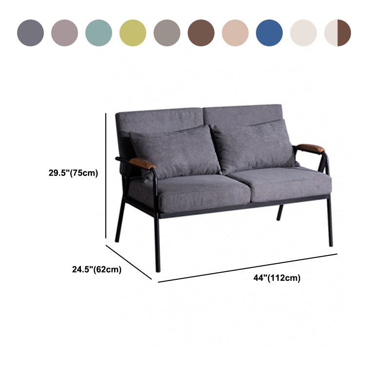 2-Sitzer-Sofa-Quadratarm 29,53 "hoch mit schwarzem Rahmen für Wohnzimmer