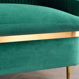 Zeitgenössisches abgerissenes Armsofa mit Swen -Kissen -Rücken -Samtsofa