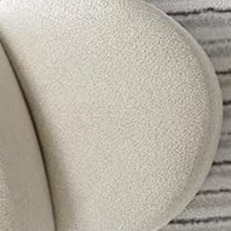 Velvet Tuxedo Arm Curved Sofa White Contemporary Sofa for Apartment