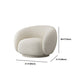 Velvet Tuxedo Arm Curved Sofa White Contemporary Sofa for Apartment