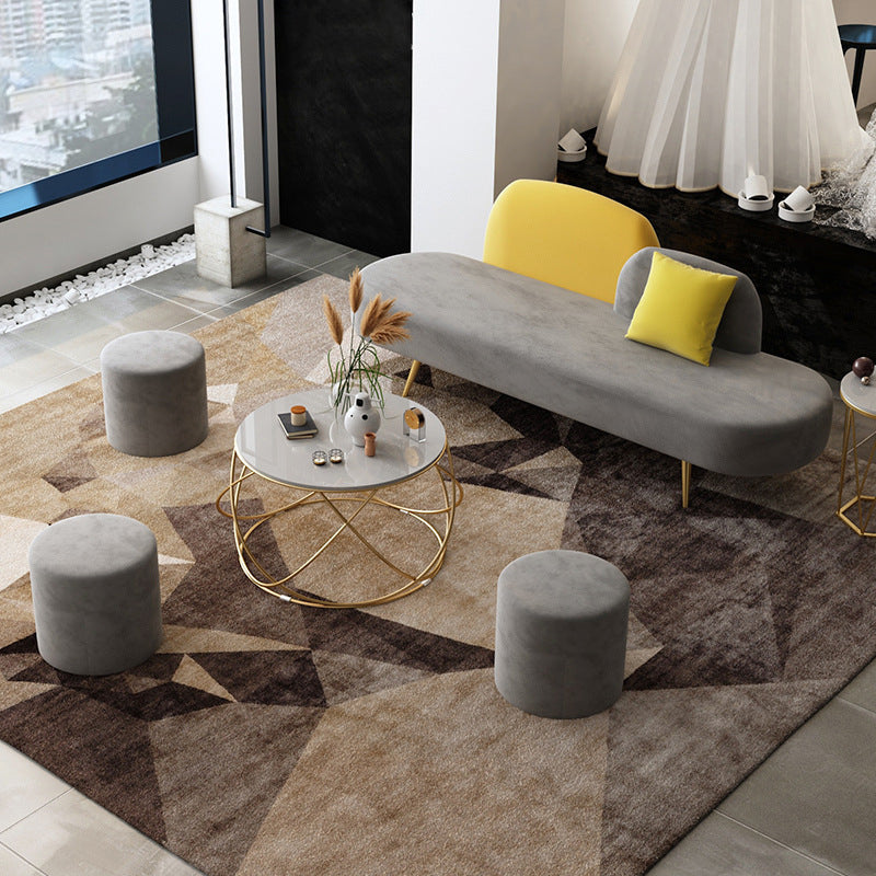 Velvet Sofá sin brazo contemporáneo 30.70 "de amplio sofá estándar para sala de estar