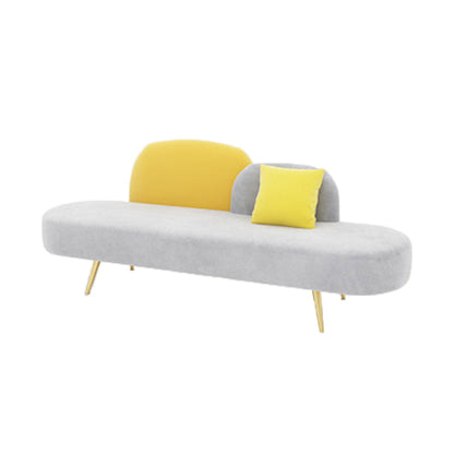 Velvet Sofá sin brazo contemporáneo 30.70 "de amplio sofá estándar para sala de estar