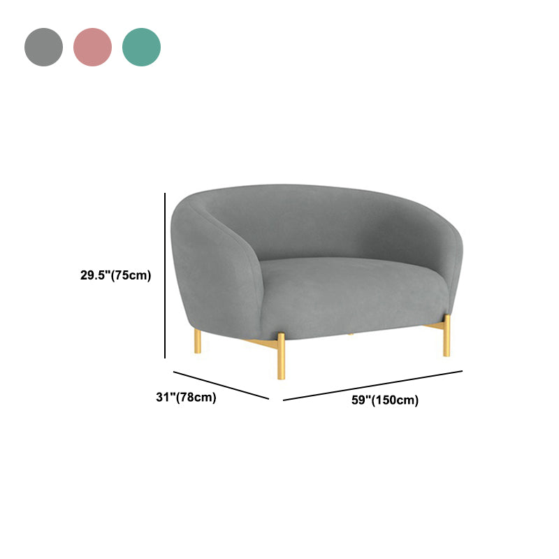 Canapé en velours contemporain canapé standard du bras évasé pour le salon