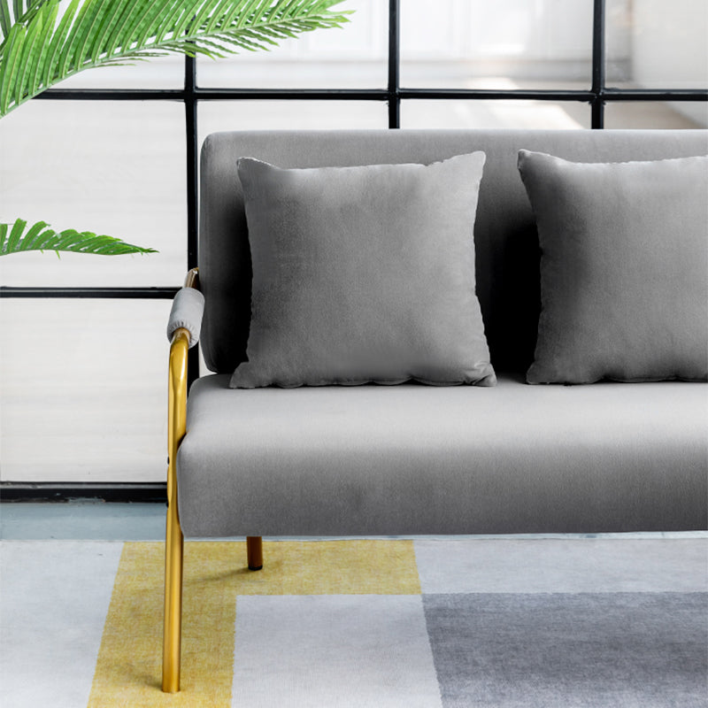 28,35 "divano a 3 posti in velluto alto con braccio quadrato per l'appartamento
