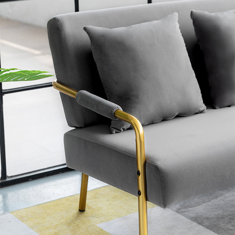 28,35 "divano a 3 posti in velluto alto con braccio quadrato per l'appartamento