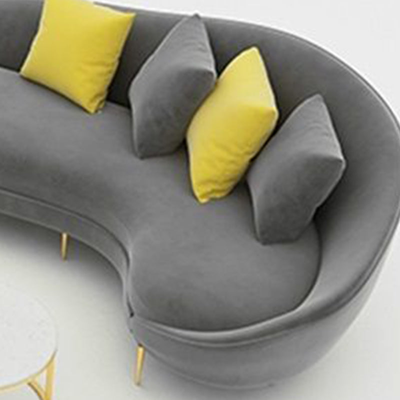 Schuine arm gebogen bank, wollen eigentijdse 38.19 "w sofa voor appartement