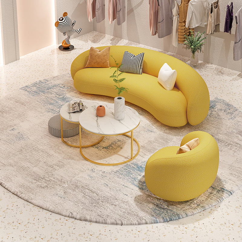 Recessed Arm Sofa Sofa Chaise, 29.53 "W * 28.74" H Wool Sofa Clearhalo 'furn' 'furn_sofas' 'Furniture' 'Living Room Furniture' 'Sofa' 'sofas' 5701854