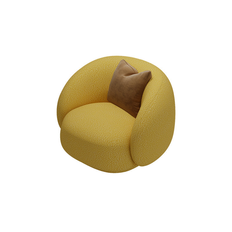Recessed Arm Sofa Sofa Chaise, 29.53 "W * 28.74" H Wool Sofa 35.4"L x 29.5"W x 28.7"H Yellow Clearhalo 'furn' 'furn_sofas' 'Furniture' 'Living Room Furniture' 'Sofa' 'sofas' 5701865
