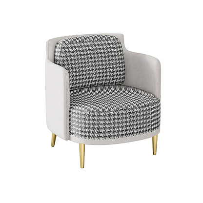 Faux Leather Sloped Arm Curved Sofa Contemporary Moon Shape Sofa