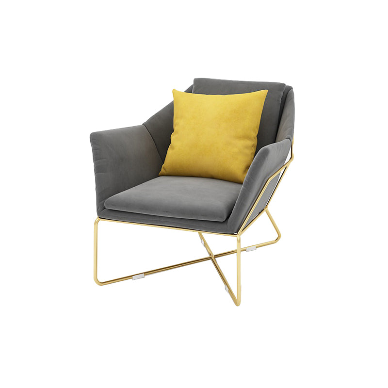 Velvet eigentijdse gebogen bank Standaard armloze bank voor woonkamer